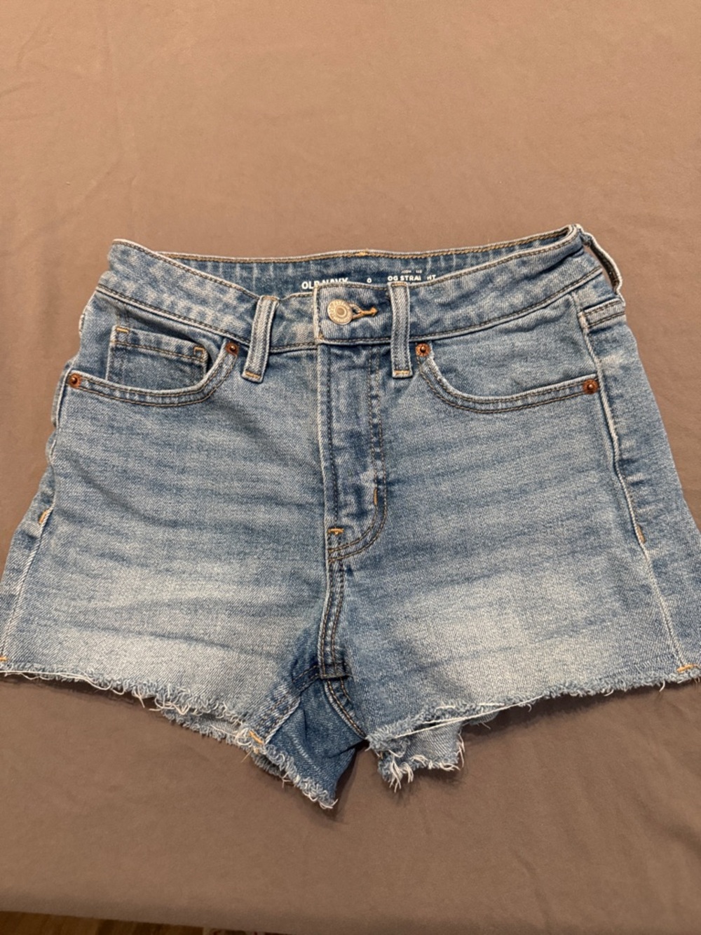 Old Navy Faded Blue High-Rise Cutoff Denim Shorts